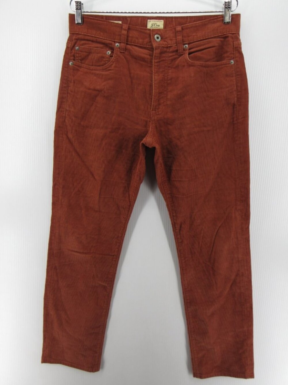 J Crew Pants 30X30 Burnt 770 Corduroy Jeans Straight Trousers Stretch